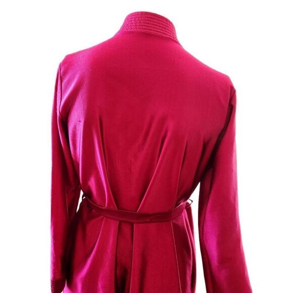 Women's medium vintage plum burgundy pomegranate full-length robe - Picture 3 of 6